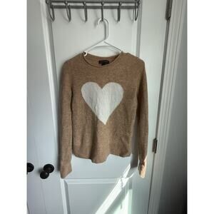 banana republic wool heart sweater size small